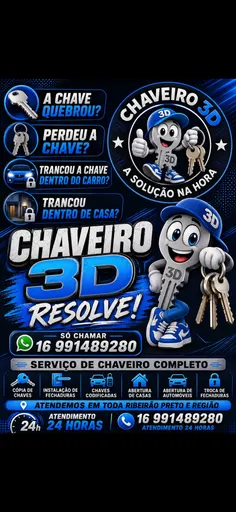 Chaveiro 3D