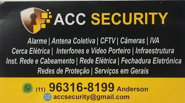 Acc segurity sistemas de segurança e serviço