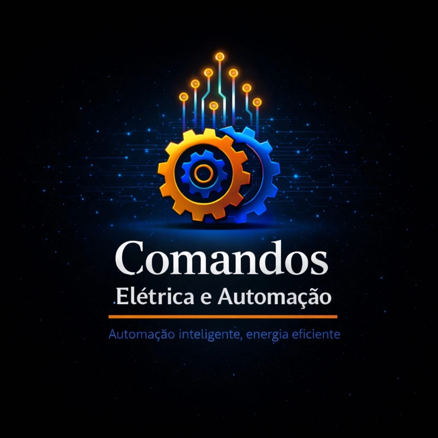 Logo de Comandos eletrica e automação 