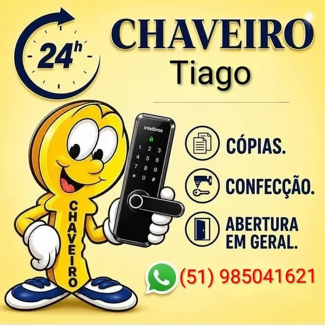 Chaveiro e instalação de fechadura digital