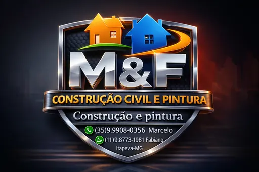 Logo de MeF construção e pintura