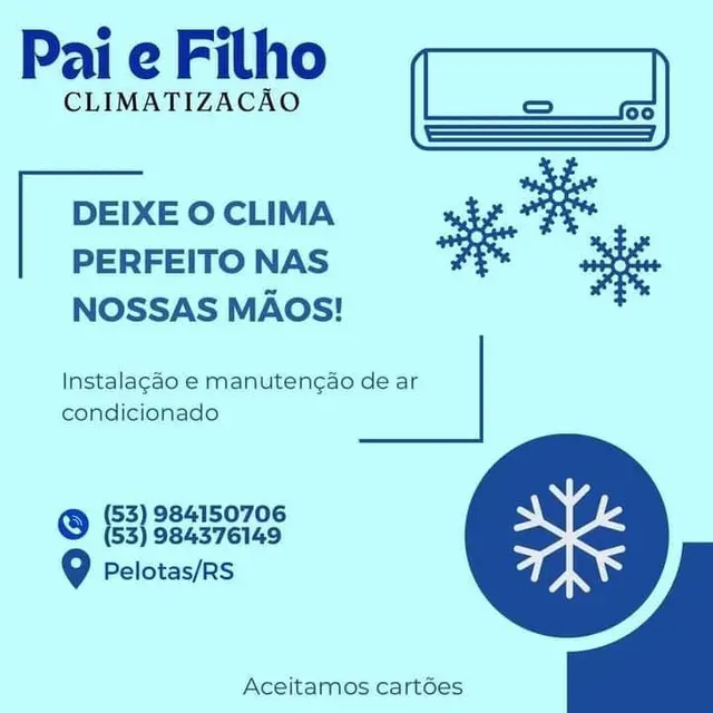 Pai e filho climatização