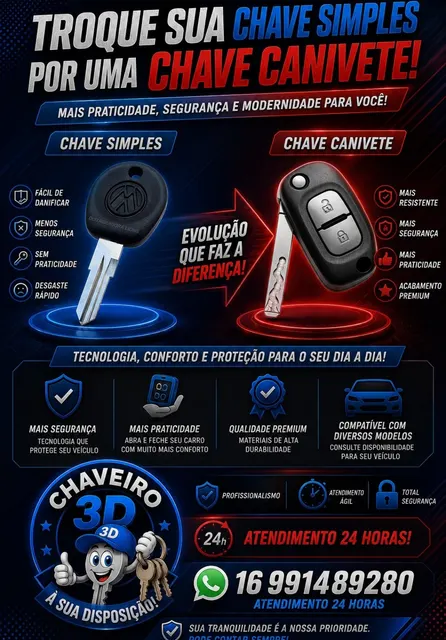 Chaveiro 3D