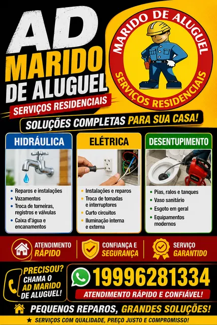 Marido de aluguel é desentupidora