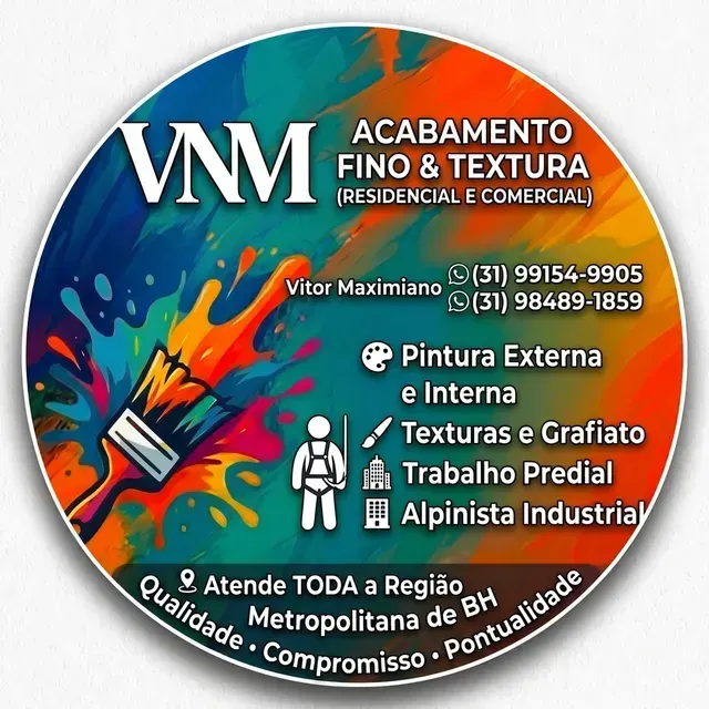 Serviço de pinturas e acabamentos prédios e residências